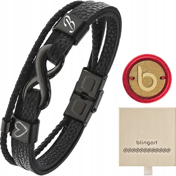 Náramek Kožený náramek Nekonečno Ocel