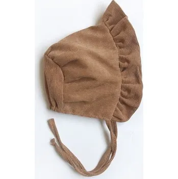 Pokrývka hlavy Dětská čepice s volánkem Jodie hnědá