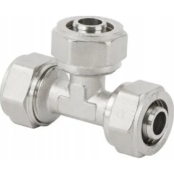 rozdělovač topení Aqbau t-rozdělovač PEX/PEX/PEX 20 x 20 x 20 mm instalační spojka pro tři trubky