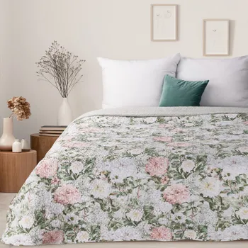 Přehoz na lůžko PŘEHOZ NA POSTEL IDA 200X220 CM KVĚTY