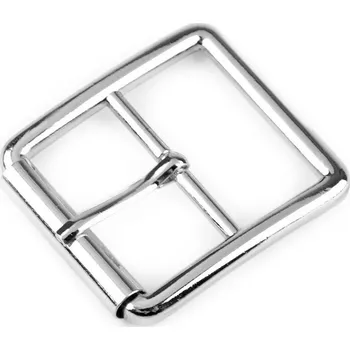 Kovová spona / opasková přezka, průvlek 30 mm - nikl (5 ks)
