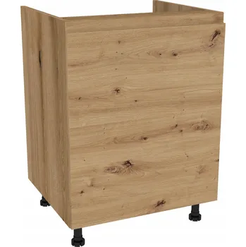 Kuchyňská skříňka Spodní skříňka pod dřez 60 FREZO Dub Evoke, bezúchytková, dekor Dub Artisan
