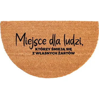 Rohožka PŮLKRUHOVÁ KOKOSOVÁ ROHOŽKA 40X70CM - ODOLNÁ, PROTISKLUZOVÁ, EKOLOGICKÁ