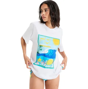 Tričko Roxy Atlas Hangloose bright white fiji XS 2025 - Odesíláme do 24 hodin