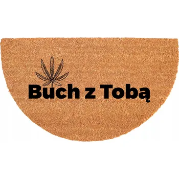 Rohožka ODOLNÁ KOKOSOVÁ ROHOŽKA PROTI SKLUZU 40X70CM EKOLOGICKÁ PŮLKRUHOVÁ