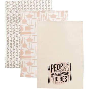 Utěrka BEST PEOPLE Sada 3 kuchyňských utěrek, rozměr 40x60 cm.