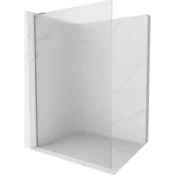 Mexen Kioto L sprchový panel Walk-in 110 x 200 cm, proužky, kartáčovaný nikl - 800-110-103-97-09 Sprchové stěny