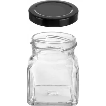 Zavařovací sklenice Kuchyňská nádoba na koření, skleněná zavařovací sklenice, zavařovací sklenička, nádobka 120 ml