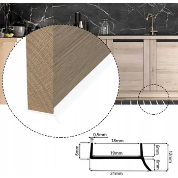 soklová lišta PVC lišta 19 x 12, délka 150 cm, bílá