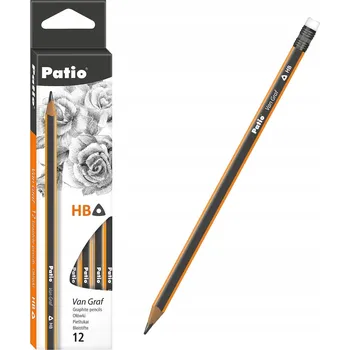 Grafitová tužka Tužka s gumou Patio HB 12 ks