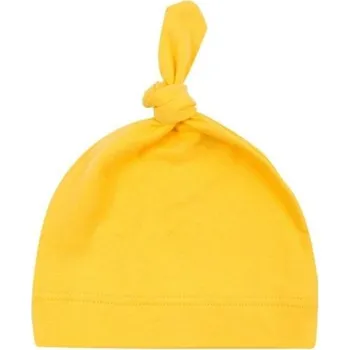 Čepice Dětská čepice s uzlem žlutá