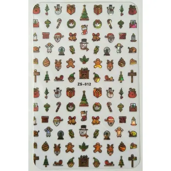samolepka Samolepky na nehty 3D vánoční sobi E150