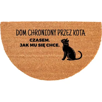 Rohožka PŮLKRUHOVÁ KOKOSOVÁ ROHOŽKA 40X70CM - ODOLNÁ A PROTISKLUZOVÁ