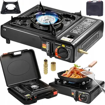 Turistický vařič Turistický vařič Happy Home plynový jednoplotýnkový 2500 W s piezo zapalováním