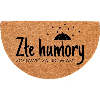 PROTISKLUZOVÁ KOKOSOVÁ ROHOŽKA PŮLKRUHOVÁ ODOLNÁ EKOLOGICKÁ 40X70 CM