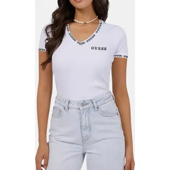 Dámské tričko Dámské bílé triko Guess - Velikost S, Barva Bílá 56246 R4GP32