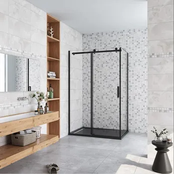 H K - Sprchový kout DIAMOND BLACK 120x80 L/P varianta SE-DIAMONDBL12080