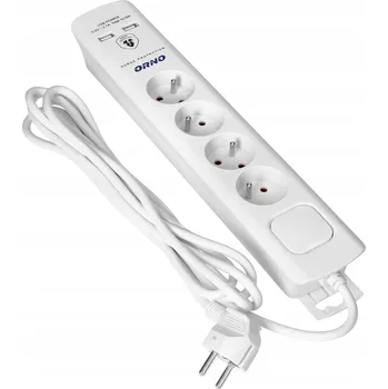 Elektrická zásuvka Prodlužovací Kabel 3m USB Prodlužovací zásuvka s přepěťovou ochranou a 4G