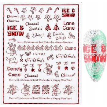 samolepka Samolepky na nehty MIKULÁŠ VÁNOČNÍ E79