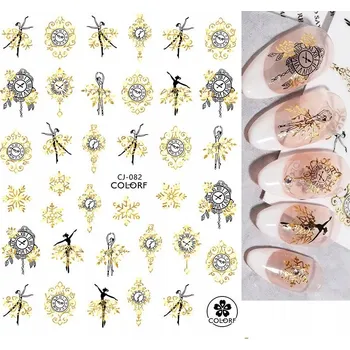 samolepka Vánoční 3D Samolepky na nehty Nový rok R108