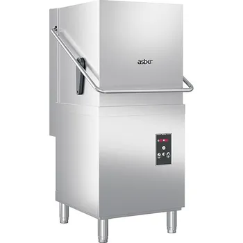 Myčka nádobí Kapotová myčka řízena digitálně s dávkovačem leštícího prostředku a odpadovým čerpadlem, koš 500x500 mm, 630x750x1482 mm | ASBER, GTX-H510 B