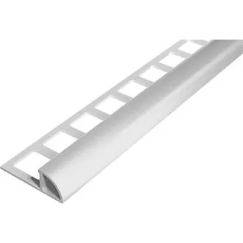 Stavební profil SP14/4 ukončovací lišta C ACARA, PREMIUM, hliník elox stříbro lesk, 8 mm, 2,5 m