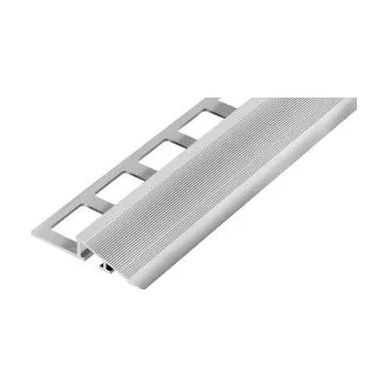 Stavební profil Dural AC SP27 náběhová lišta pro zatížení, hliník elox stříbro, v: 11 mm, š: 45 mm, d: 2,5 m