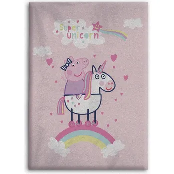 deka Prasátko Pepa Prasátko Peppa JEDNOROŽEC FLEECOVÁ DEKA 100x140