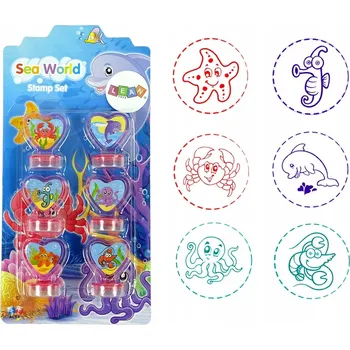 Dětské razítko Ozdobné razítka Mořská zvířata Srdíčka 6