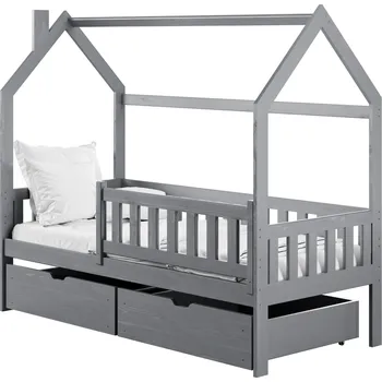 Postel Legno Dětská postel ve tvaru domku Natka šedá Rozměr (cm): 90x200