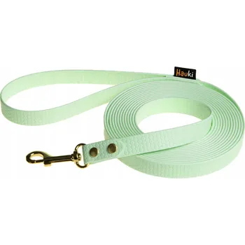 Vodítko pro psa 5M TRENINGOVÉ VODÍTKO VODÍTKO PSÍ VODÍTKO. MÁTOVĚ BARVOVÉ. ZLATÉ PRVKY. HEXA VZOR.