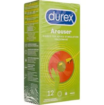 Kondom Kondomy Durex Arouser, vroubkované, stimulační, přiléhavé, 12 ks