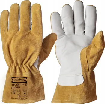 Pracovní rukavice Kožené svářečské pracovní kožené rukavice Kevlar Granberg vel. 10,5 XXL