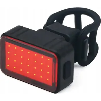 Cyklosvítilna ZADNÍ SVĚTLO NA KOLO LED USB AKUMULÁTOR S DRŽÁKEM ČERNÉ