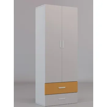 Dětská skříň Nábytek PEGAS s.r.o. Šatní skříň LUMIK 2DS Kašmír Žlutá Curry