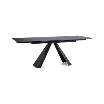 Jídelní stůl TRENDY SALVADOR- jídelní stůl rozkládací š.120-180 X 80, ČERNÁ MAT (SALVADOREC120) (S) (K150-E) NOVINKA
