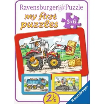 puzzle pro nejmenší RAVENSBURGER Moje první puzzle - Stavební stroje