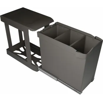 Odpadkový koš Moderna Trio, Systém sběru odpadu, antracit