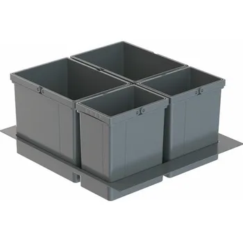 Odpadkový koš WESCO® Pullboy Versa 265 S/600-4, Systém sběru odpadu, orion grey, H 265 mm