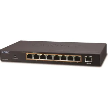 Switch Planet PoE switch 1Gbps, 9xTP, 8xPoE 802.3at 30W/120W, fanless