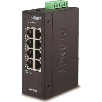 Switch Planet ISW-800T, 8x 10/100Base-TX, ESD, DIN, IP30, -40~75°C