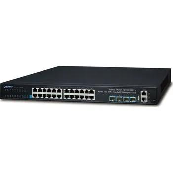 Switch Planet SGS-6341-24T4X L3 switch, 24x1Gb, 4x10Gb SFP+, HW/IP stack, VSF/Cluster