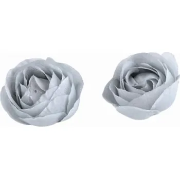 umělá květina Textilní květ růže průměr 3,5 cm, 4 ks