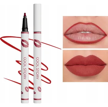 Rtěnka Matná tekutá konturovací tužka na rty, hustá a jemná, rtěnka #9