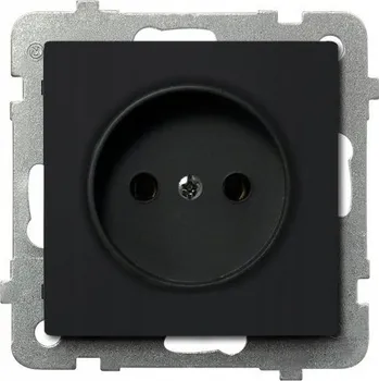 Elektrická zásuvka Elektrická Zásuvka nástěnná Ospel černá