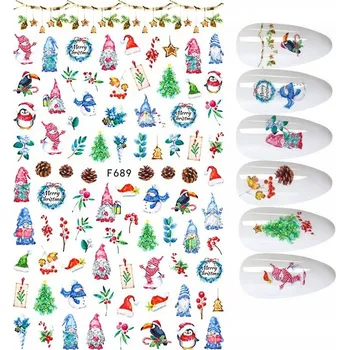 samolepka Samolepky na nehty 3D vánoční motiv - Mikulášové E235