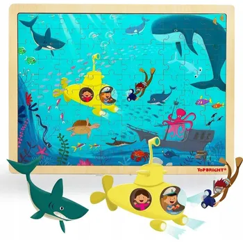 Puzzle Puzzle Top Bright 100 dílků Puzzle dřevěné Ocean (Oceán)