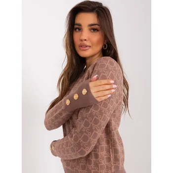 Dámský svetr Přepínač AT SW 2342.46P světle hnědá jedna velikost
