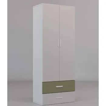 Dětská skříň Nábytek PEGAS s.r.o. Šatní skříň LUMIK 2DS Kašmír Zelená oliva