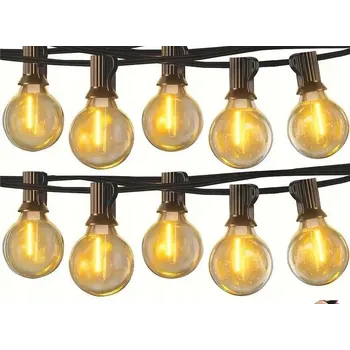 Venkovní osvětlení Zahradní girlanda LED venkovní osvětlení 7,6 m, 10 + 1 LED žárovky G40